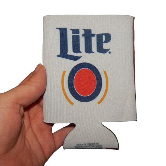 Miller Lite Football Foam Coozie Can Holder - Picture 1 of 4